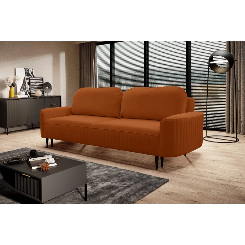 Rozkládací dvoumístná pohovka MONCTON - rezavá