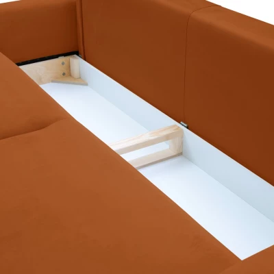 Rozkládací dvoumístná pohovka MONCTON - rezavá