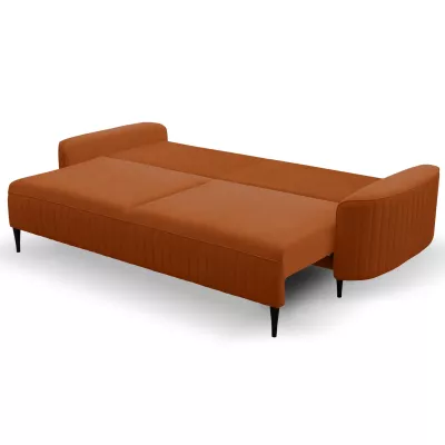 Rozkládací dvoumístná pohovka MONCTON - rezavá