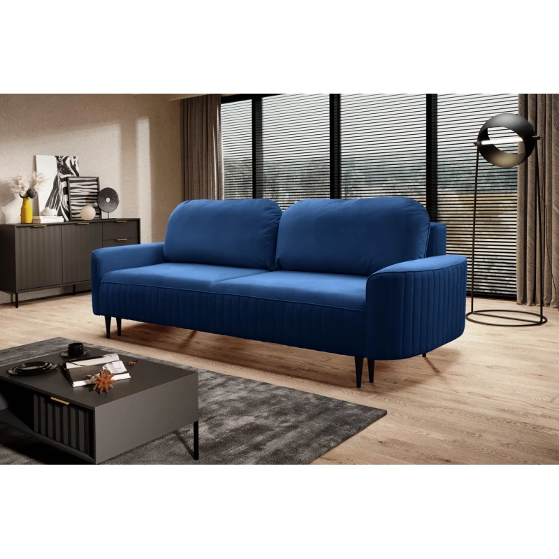 Rozkládací dvoumístná pohovka MONCTON - námořnická modrá