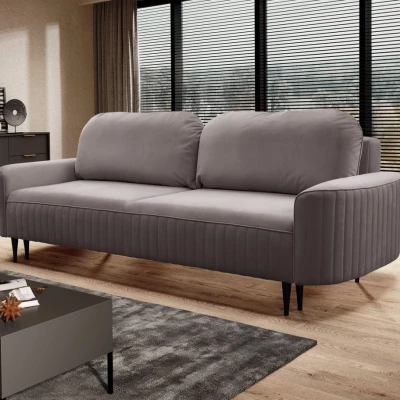 Rozkládací dvoumístná pohovka MONCTON - šedá