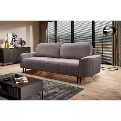 Rozkládací dvoumístná pohovka MONCTON - šedá