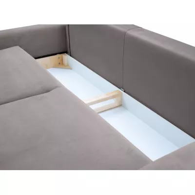 Rozkládací dvoumístná pohovka MONCTON - šedá