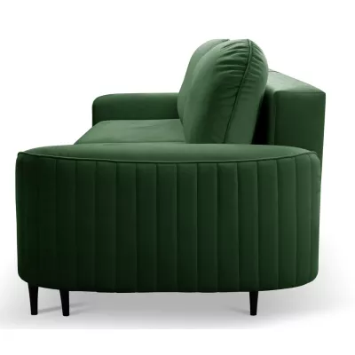 Rozkládací dvoumístná pohovka MONCTON - tmavá zelená