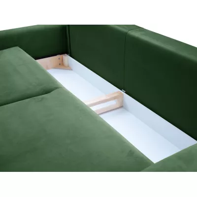 Rozkládací dvoumístná pohovka MONCTON - tmavá zelená