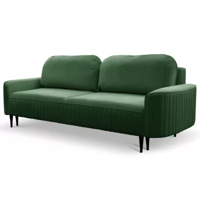 Rozkládací dvoumístná pohovka MONCTON - tmavá zelená