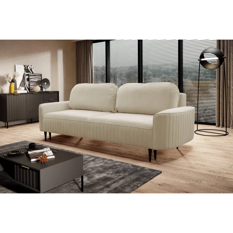 Rozkládací dvoumístná pohovka MONCTON - béžová