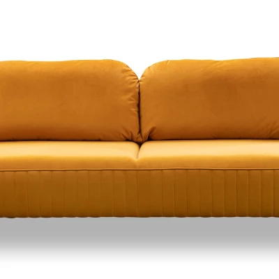 Rozkládací dvoumístná pohovka MONCTON - tmavá pomerančová