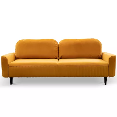 Rozkládací dvoumístná pohovka MONCTON - tmavá pomerančová