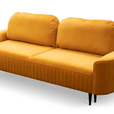 Rozkládací dvoumístná pohovka MONCTON - tmavá pomerančová