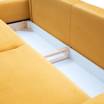 Rozkládací dvoumístná pohovka MONCTON - tmavá pomerančová