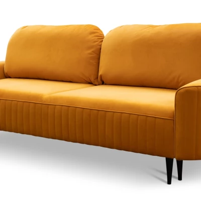 Rozkládací dvoumístná pohovka MONCTON - tmavá pomerančová