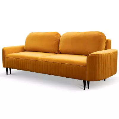 Rozkládací dvoumístná pohovka MONCTON - tmavá pomerančová