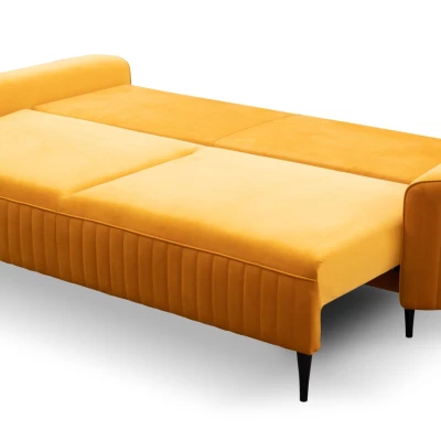 Rozkládací dvoumístná pohovka MONCTON - hořčicová