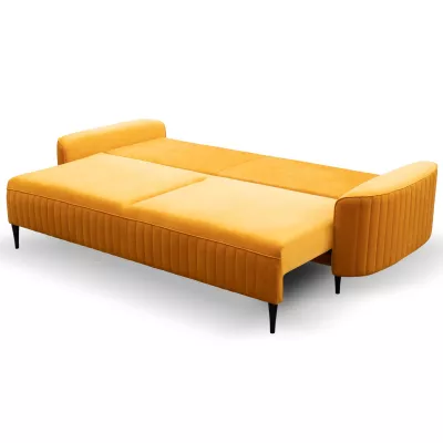 Rozkládací dvoumístná pohovka MONCTON - hořčicová