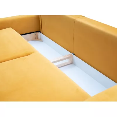 Rozkládací dvoumístná pohovka MONCTON - hořčicová