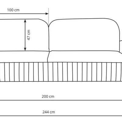 Rozkládací dvoumístná pohovka MONCTON - hořčicová