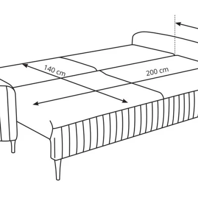 Rozkládací dvoumístná pohovka MONCTON - tmavá zelená