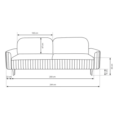 Rozkládací dvoumístná pohovka MONCTON - béžová