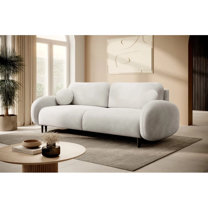 Rozkládací dvousedák s úložným prostorem MORDEN - smetanový