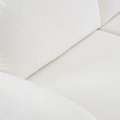 Rozkládací dvousedák s úložným prostorem MORDEN - smetanový