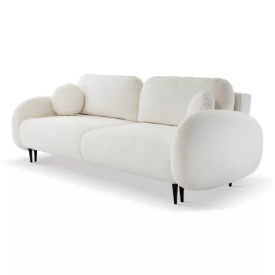 Rozkládací dvousedák s úložným prostorem MORDEN - smetanový