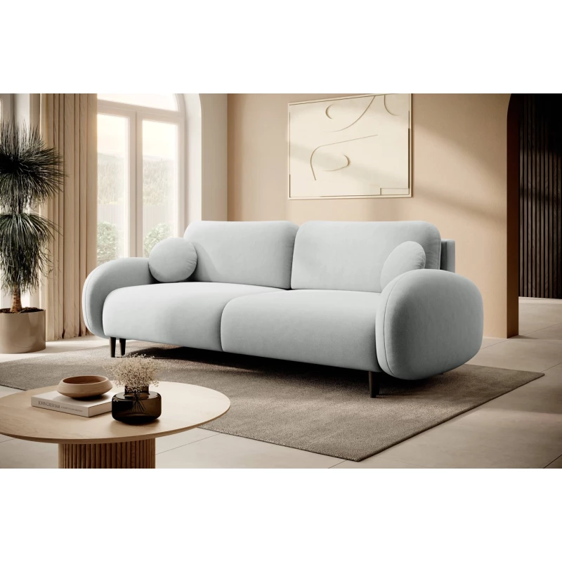 Rozkládací dvousedák s úložným prostorem MORDEN - šedý