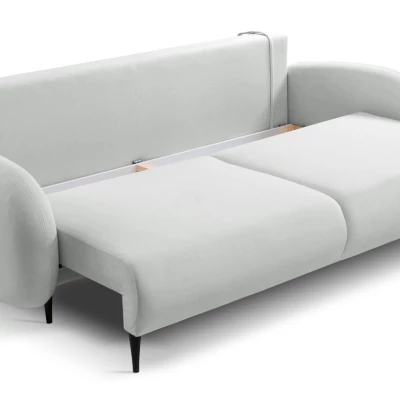 Rozkládací dvousedák s úložným prostorem MORDEN - šedý