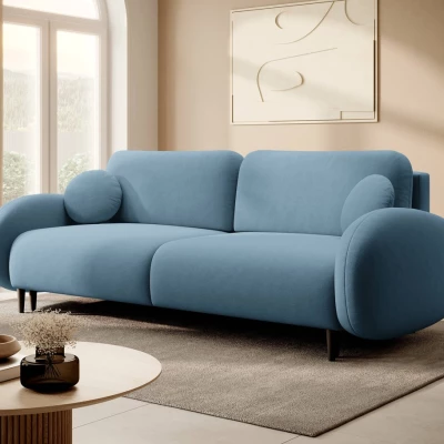 Rozkládací dvousedák s úložným prostorem MORDEN - modrý