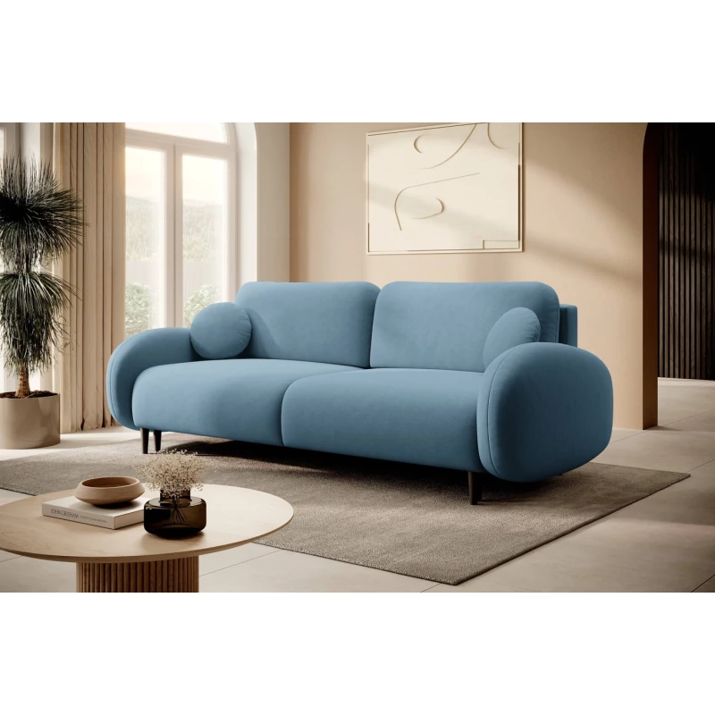 Rozkládací dvousedák s úložným prostorem MORDEN - modrý