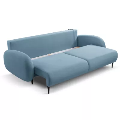 Rozkládací dvousedák s úložným prostorem MORDEN - modrý