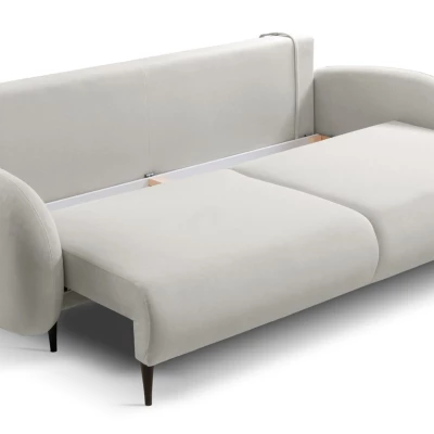 Rozkládací dvousedák s úložným prostorem MORDEN - světlý béžový 2