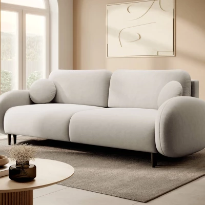 Rozkládací dvousedák s úložným prostorem MORDEN - světlý béžový 1