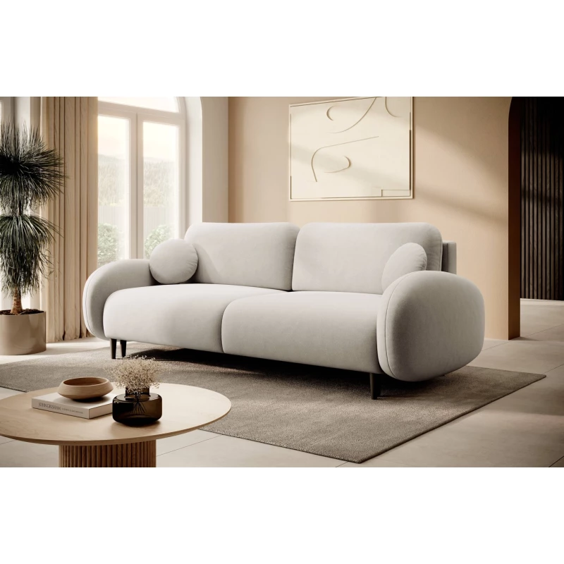 Rozkládací dvousedák s úložným prostorem MORDEN - světlý béžový 1