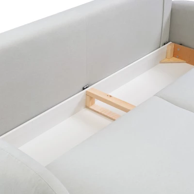 Rozkládací dvousedák s úložným prostorem MORDEN - světlý béžový 2