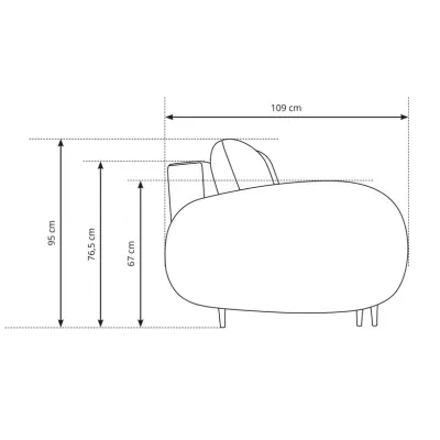 Rozkládací dvousedák s úložným prostorem MORDEN - smetanový