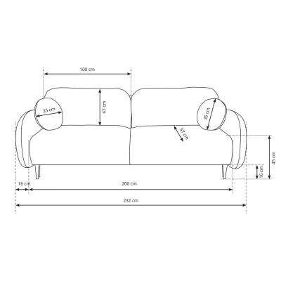 Rozkládací dvousedák s úložným prostorem MORDEN - světlý béžový 2