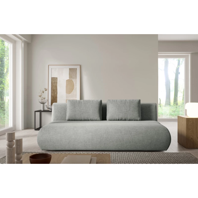 Rozkládací dvoumístná pohovka OSHAWA - ocelová šedá