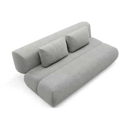 Rozkládací dvoumístná pohovka OSHAWA - ocelová šedá