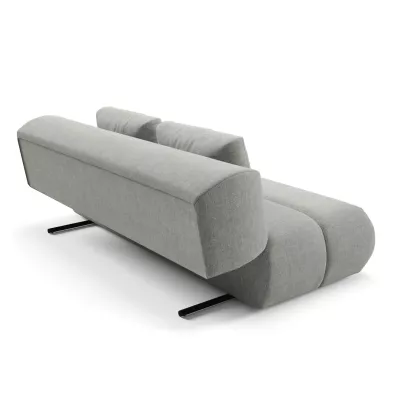 Rozkládací dvoumístná pohovka OSHAWA - ocelová šedá