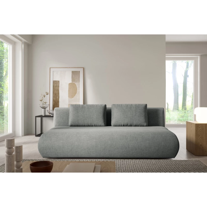 Rozkládací dvoumístná pohovka OSHAWA - popelavá