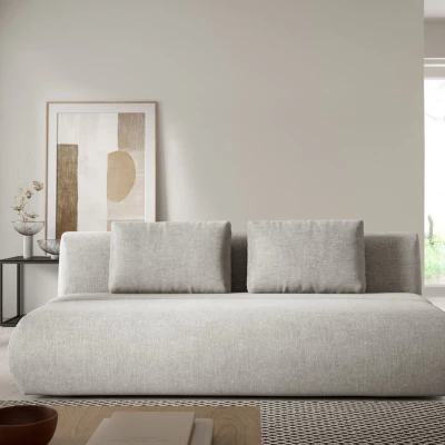 Rozkládací dvoumístná pohovka OSHAWA - šedá