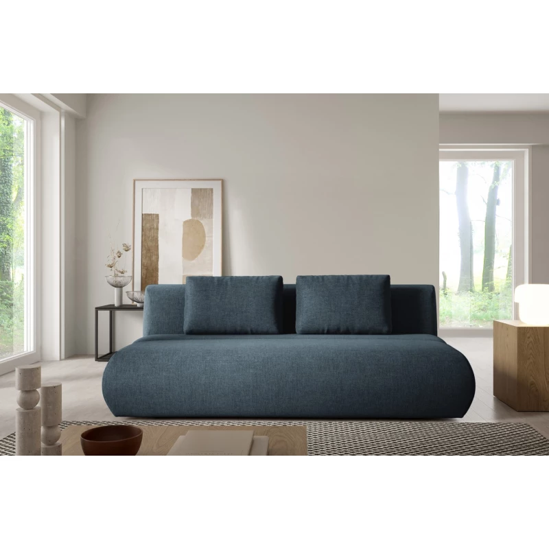 Rozkládací dvoumístná pohovka OSHAWA - tmavá modrá