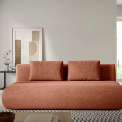 Rozkládací dvoumístná pohovka OSHAWA - terakota