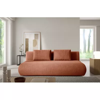 Rozkládací dvoumístná pohovka OSHAWA - terakota