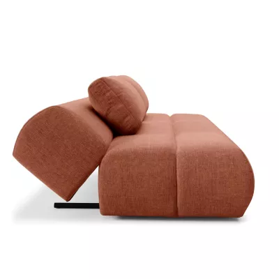 Rozkládací dvoumístná pohovka OSHAWA - terakota