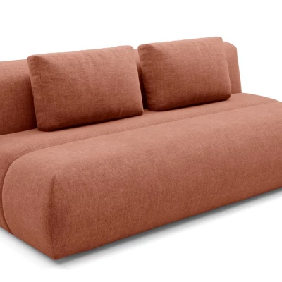 Rozkládací dvoumístná pohovka OSHAWA - terakota