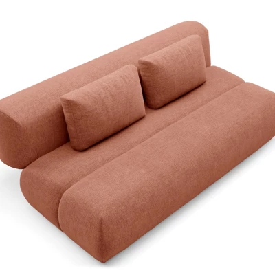 Rozkládací dvoumístná pohovka OSHAWA - terakota