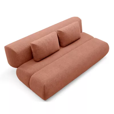 Rozkládací dvoumístná pohovka OSHAWA - terakota