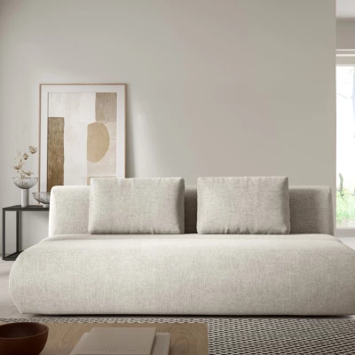 Rozkládací dvoumístná pohovka OSHAWA - béžová 2